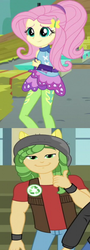 Size: 466x1292 | Tagged: safe, edit, edited screencap, screencap, fluttershy, sandalwood, equestria girls, g4, my little pony equestria girls: friendship games, female, male, sandalshy, shipping, straight