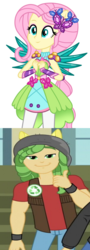 Size: 466x1292 | Tagged: safe, edit, screencap, fluttershy, sandalwood, equestria girls, g4, crystal guardian, female, male, ponied up, sandalshy, shipping, straight