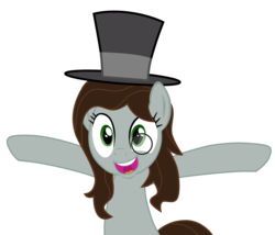 Size: 2087x1785 | Tagged: safe, artist:chipmagnum, oc, oc only, earth pony, pony, g4, female, hat, mare, monocle, simple background, solo, top hat, transparent background