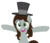 Size: 2087x1785 | Tagged: safe, artist:chipmagnum, oc, oc only, earth pony, pony, g4, female, hat, mare, monocle, simple background, solo, top hat, transparent background