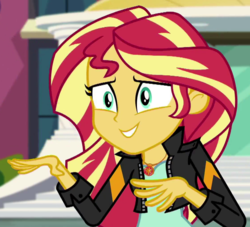 Size: 1119x1014 | Tagged: safe, screencap, sunset shimmer, equestria girls, equestria girls specials, g4, my little pony equestria girls: mirror magic, cropped, female, geode of empathy, jewelry, magical geodes, necklace, solo