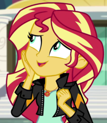 Size: 902x1040 | Tagged: safe, screencap, sunset shimmer, equestria girls, equestria girls specials, g4, my little pony equestria girls: mirror magic, cropped, female, geode of empathy, jewelry, magical geodes, necklace, solo