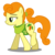 Size: 5000x5000 | Tagged: safe, artist:mundschenk85, carrot top, golden harvest, pony, g4, my little pony: friendship is magic, winter wrap up, absurd resolution, background pony, clothes, female, lidded eyes, mare, plant team, ponytail, show accurate, simple background, solo, transparent background, vector, winter wrap up vest