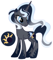 Size: 1447x1637 | Tagged: safe, artist:pastelnightangel, oc, oc only, oc:black moon, alicorn, pony, base used, colored wings, female, mare, multicolored wings, offspring, parent:good king sombra, parent:king sombra, parent:princess luna, parents:lumbra, simple background, solo, transparent background