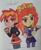 Size: 1024x1256 | Tagged: safe, artist:tobiisabunny, adagio dazzle, oc, oc:daybreak flare, human, equestria girls, g4, traditional art