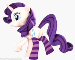 Size: 2044x1644 | Tagged: safe, artist:flushthebatsanta, rarity, pony, g4, 3d, butt, clothes, female, plot, rearity, silly, socks, solo, striped socks, tongue out