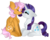 Size: 917x731 | Tagged: safe, artist:kirawolf13, rarity, oc, oc:orange sky, pony, g4, canon x oc, crack shipping, duo, rariange, romance, shipping