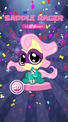 Size: 720x1280 | Tagged: safe, fluttershy, saddle rager, pegasus, pony, g4, chibi, cute, female, mare, pocket ponies, power ponies, shyabetes, solo