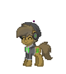 Size: 880x990 | Tagged: safe, artist:suchalmy, derpibooru exclusive, oc, oc:almond evergrow, earth pony, pony, pony town, animated, beanie, clothes, cute, eyes closed, gif, happy, hat, headbob, headphones, hoodie, male, music, music notes, ocbetes, pixel art, simple background, smiling, solo, stallion, transparent background, vibing