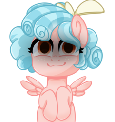 Size: 2084x2211 | Tagged: safe, artist:naniibanani, cozy glow, pegasus, pony, g4, female, filly, high res, hooves to the chest, no catchlights, pure concentrated unfiltered evil of the utmost potency, pure unfiltered evil, simple background, solo, transparent background