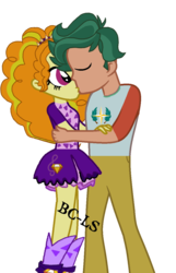 Size: 822x1276 | Tagged: safe, artist:bc-ls, adagio dazzle, timber spruce, equestria girls, g4, female, kissing, male, shipping, straight, timberdazzle