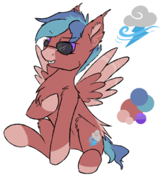 Size: 1184x1288 | Tagged: safe, artist:rhythmpixel, oc, oc only, oc:tempest stormwind, pegasus, pony, colored wings, cutie mark, glasses, male, simple background, solo, stallion, transparent background