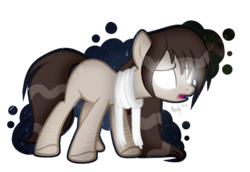 Size: 2425x1665 | Tagged: safe, artist:mintoria, oc, oc only, oc:herobrine, earth pony, pony, clothes, female, glowing eyes, mare, scarf, solo