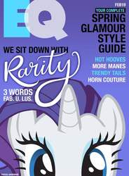 Size: 720x980 | Tagged: safe, rarity, pony, g4, official, facebook, fashion, magazine cover, parody, peekaboo, rarity month