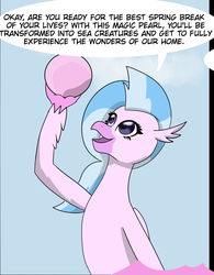 Size: 1439x1847 | Tagged: safe, artist:chedx, silverstream, hippogriff, comic:the weekend wager, g4, commission, cropped, pearl