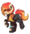 Size: 3202x3553 | Tagged: safe, artist:ciderpunk, oc, oc:sunset neon, pony, boots, clothes, cyberpunk, ear piercing, earring, gloves, high res, jewelry, piercing, shoes, socks, vest