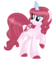Size: 1024x1137 | Tagged: safe, artist:crystal-tranquility, oc, oc only, oc:belle esprit, pony, unicorn, deviantart watermark, female, magic, mare, obtrusive watermark, simple background, solo, transparent background, watermark