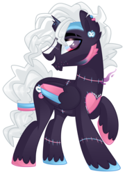 Size: 1821x2532 | Tagged: safe, artist:crystal-tranquility, oc, oc only, oc:system shock, alicorn, pony, broken horn, colored wings, horn, male, multicolored wings, simple background, solo, stallion, transparent background