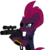 Size: 8984x9666 | Tagged: safe, artist:ejlightning007arts, tempest shadow, pony, unicorn, g4, absurd resolution, bipedal, broken horn, crossover, escape from new york, eyepatch, female, gun, horn, mac-10, simple background, snake plissken, solo, submachinegun, transparent background, vector, weapon