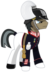 Size: 1024x1501 | Tagged: safe, artist:brony-works, earth pony, pony, clothes, helmet, male, simple background, solo, stallion, sweden, transparent background, uniform, vector