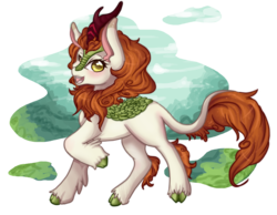 Size: 4065x3161 | Tagged: safe, artist:mscolorsplash, autumn blaze, kirin, g4, sounds of silence, cloven hooves, female, happy, high res, open mouth, solo, transparent background