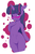 Size: 3223x4916 | Tagged: safe, artist:bluvsred, derpibooru exclusive, twilight sparkle, unicorn, semi-anthro, g4, blushing, heart, heart eyes, looking at you, simple background, solo, tongue out, unicorn twilight, wingding eyes