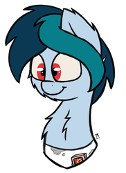 Size: 1904x2620 | Tagged: safe, artist:prismstreak, oc, oc only, oc:delta vee, pony, bust, cheek fluff, chest fluff, clothes, cute, diaveetes, ear fluff, ocbetes, portrait, simple background, smiling, solo, white background