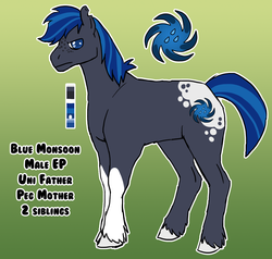 Size: 1497x1425 | Tagged: safe, artist:redwoodart, oc, oc only, oc:blue monsoon, earth pony, pony, male, solo