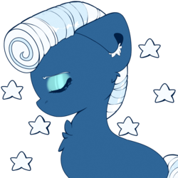 Size: 2000x2000 | Tagged: safe, artist:etoz, oc, oc only, oc:stardust swirl, earth pony, pony, eyebrows, eyebrows down, female, high res, mare, request, requested art, sad, simple background, solo, stars, transparent background