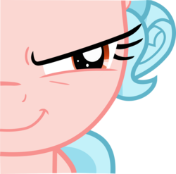 Size: 1024x1012 | Tagged: safe, artist:crystalmagic6, cozy glow, pegasus, pony, g4, school raze, season 8, evil, evil smile, female, filly, foal, grin, half face, pure concentrated unfiltered evil of the utmost potency, simple background, smiling, solo, transparent background