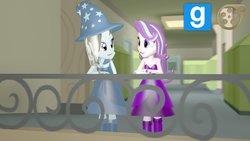 Size: 1191x670 | Tagged: safe, artist:acefoxy13, starlight glimmer, trixie, equestria girls, g4, 3d, download at source, downloadable, fall formal outfits, female, lesbian, ship:startrix, shipping, source filmmaker resource