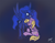 Size: 1928x1509 | Tagged: safe, artist:irdes, princess luna, oc, alicorn, pegasus, pony, g4, blue background, comforting, duo, eyes closed, female, gradient background, hug, mare, simple background