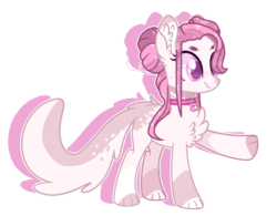 Size: 2504x1956 | Tagged: safe, artist:jxst-alexa, artist:mint-light, oc, oc only, dog pony, original species, pony, base used, chest fluff, female, simple background, solo, transparent background