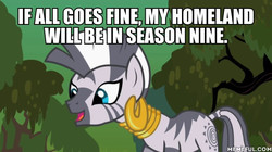 Size: 600x337 | Tagged: safe, edit, edited screencap, screencap, zecora, g4, season 9, the cutie pox, caption, image macro, impact font, memeful.com, rhyme, text, wishful thinking