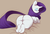 Size: 3596x2471 | Tagged: safe, artist:yoditax, rarity, pony, unicorn, g4, anatomically incorrect, bed, brown background, butt, dock, eyes closed, female, high res, incorrect leg anatomy, mare, plot, plump, prone, raised tail, rearity, simple background, smiling, solo, tail, the ass was fat, thick