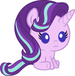 Size: 793x800 | Tagged: safe, artist:seahawk270, part of a set, starlight glimmer, pony, unicorn, g4, baby, baby pony, babylight glimmer, cute, female, glimmerbetes, mare, simple background, sitting, solo, transparent background, underhoof