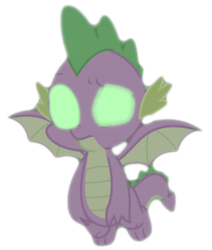 Size: 509x600 | Tagged: safe, edit, edited screencap, screencap, spike, dragon, g4, season 9, the beginning of the end, background removed, blank eyes, glowing eyes, male, mind control, simple background, solo, transparent background, vector, winged spike, wings