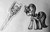 Size: 2110x1338 | Tagged: safe, artist:gleamyvision, starlight glimmer, pony, unicorn, g4, my little pony: friendship is magic, the cutie map, cutie mark, evil, female, grayscale, magic, mare, monochrome, pencil drawing, s5 starlight, solo, staff, staff of sameness, tongue out, traditional art, twilight's cutie mark