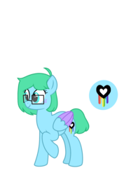 Size: 1280x1707 | Tagged: safe, artist:sandwichbuns, oc, oc only, oc:cyan pastel, pegasus, pony, female, glasses, mare, simple background, solo, transparent background