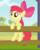 Size: 696x866 | Tagged: safe, screencap, apple bloom, earth pony, pony, g4, my little pony: friendship is magic, the last roundup, adorabloom, bow, cropped, cute, female, fence, filly, hair bow, smiling, solo