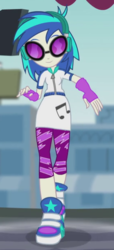 Size: 279x614 | Tagged: safe, screencap, dj pon-3, vinyl scratch, equestria girls, g4, music to my ears, cropped, female, solo