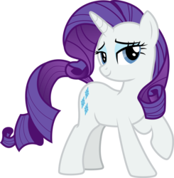 Size: 2047x2085 | Tagged: safe, artist:lightning stripe, derpibooru exclusive, rarity, pony, unicorn, cute, cutie mark, eyebrows, female, grin, lidded eyes, mare, purple mane, show accurate, simple background, smiling, solo, transparent background, white coat, wings