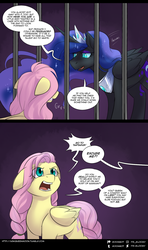 Size: 950x1610 | Tagged: safe, artist:cosmalumi, fluttershy, nightmare moon, pony, comic:ask queen moon, tumblr:ask queen moon, g4, comic