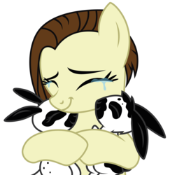 Size: 4299x4419 | Tagged: safe, artist:dragonchaser123, oc, oc only, oc:dragon chaser, pony, rabbit, absurd resolution, crying, happy, sad, simple background, solo, transparent background