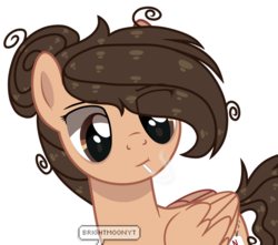 Size: 1280x1131 | Tagged: safe, artist:jxst-roch, oc, oc only, oc:sleep chocolate, pegasus, pony, cigarette, cigarette smoke, eyebrows, eyebrows visible through hair, female, mare, simple background, smoking, solo, transparent background