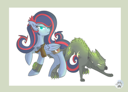 Size: 3500x2532 | Tagged: safe, artist:lycania29, oc, oc:lycania, pony, wolf, fallout equestria, fallout, high res