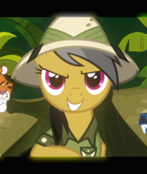 Size: 794x936 | Tagged: safe, screencap, daring do, pony, g4, read it and weep, cropped, female, letterboxing, smiling, smirk, solo focus