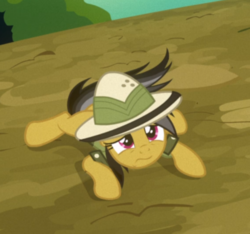 Size: 738x692 | Tagged: safe, screencap, daring do, pony, g4, read it and weep, cropped, defeated, female, lying down, sad, solo, wavy mouth