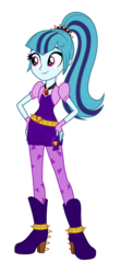 Size: 1200x2700 | Tagged: safe, artist:traachon, derpibooru exclusive, adagio dazzle, sonata dusk, equestria girls, g4, adagio dazzle's boots, bolero jacket, boots, clothes, clothes swap, female, fingerless gloves, gem, gloves, hand on hip, high heel boots, jewelry, leggings, pendant, ponytail, romper, shoes, simple background, siren gem, smiling, solo, transparent background, trio, vector