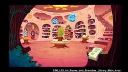 Size: 640x360 | Tagged: safe, pony, g4, leak, book, bookshelf, golden oaks library, library